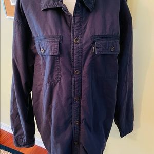 Levi’s navy work shirt jacket shacket fleece lined size XL